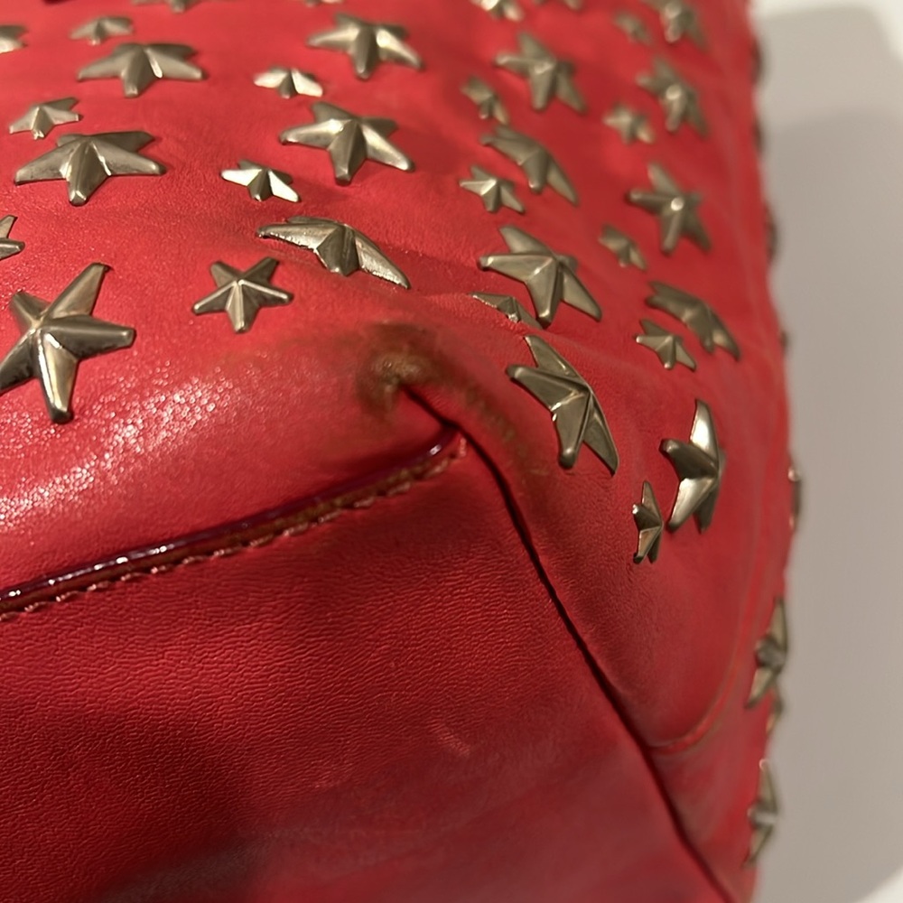 Jimmy Choo Pink Leather Star Tote Bag - Picture 11 of 16